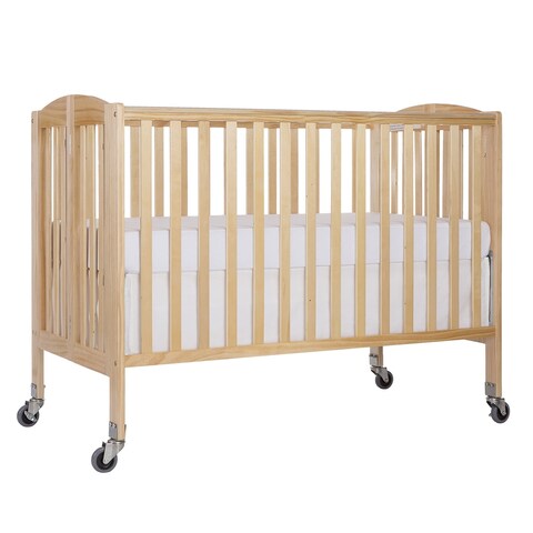 Folding Portable Convenience Full-Size Crib, Natural - Natrual
