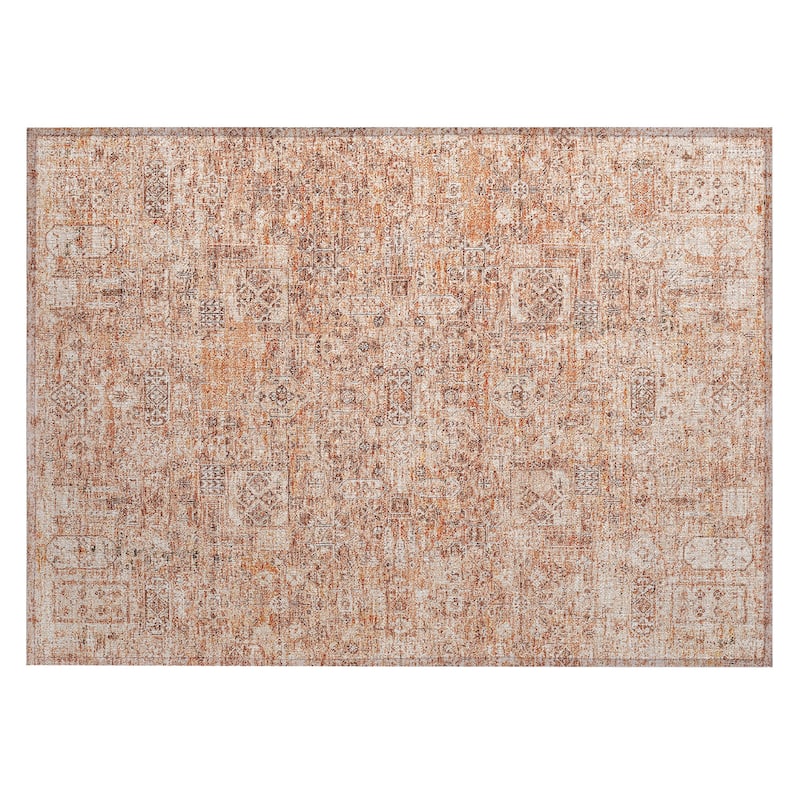 Machine Washable Indoor/ Outdoor Chantille Traditional Vintage Rug