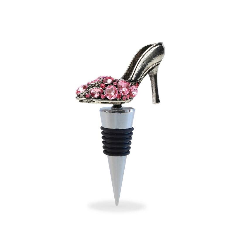 Cheers High Heel Shoe Metal Wine Stopper- Elegant Vacuum Seal Reusable - 5 inches