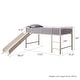 preview thumbnail 17 of 18, Avenue Greene Junior Metal Twin Loft Bed with Slide