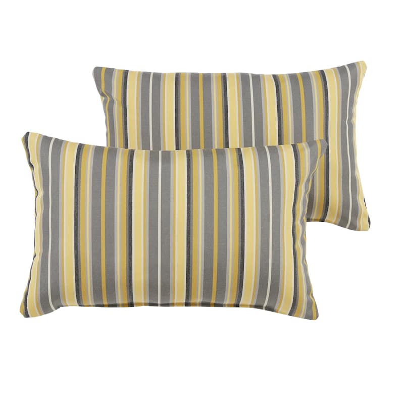 Sunbrella Foster Metallic Indoor/Outdoor Knife Edge Pillow (Set of 2)