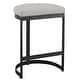 preview thumbnail 5 of 3, Uttermost Ivanna 18" Wide Linen Upholstered Modern Industrial Counter