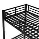 preview thumbnail 10 of 10, Twin XL over Twin XL Metal Bunk Bed Frame with Twin Size Trundle, Plastic Stoppers, Built-in Ladder and Full-Length Guardrails