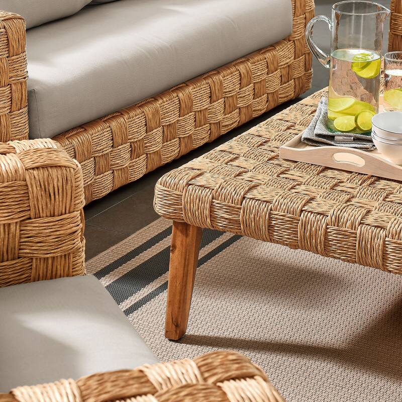 Thames 4-Piece Outdoor Patio Wicker Outdoor Patio Rattan Furniture Set
