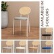 preview thumbnail 69 of 78, Leisuremod Euston Modern Dining Chair Upholstered Velvet or Leather Seat Wicker Back Accent Chair for Home Living Room & Kitchen