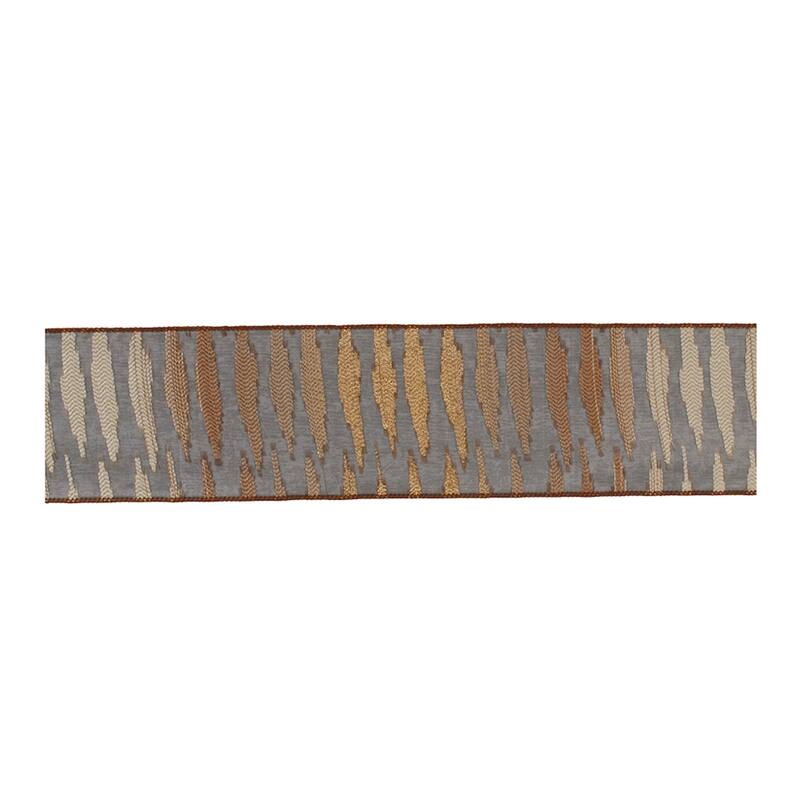 Grey and Metallic Gold Wired Ribbon 4' x 10yds. - 4" x 10