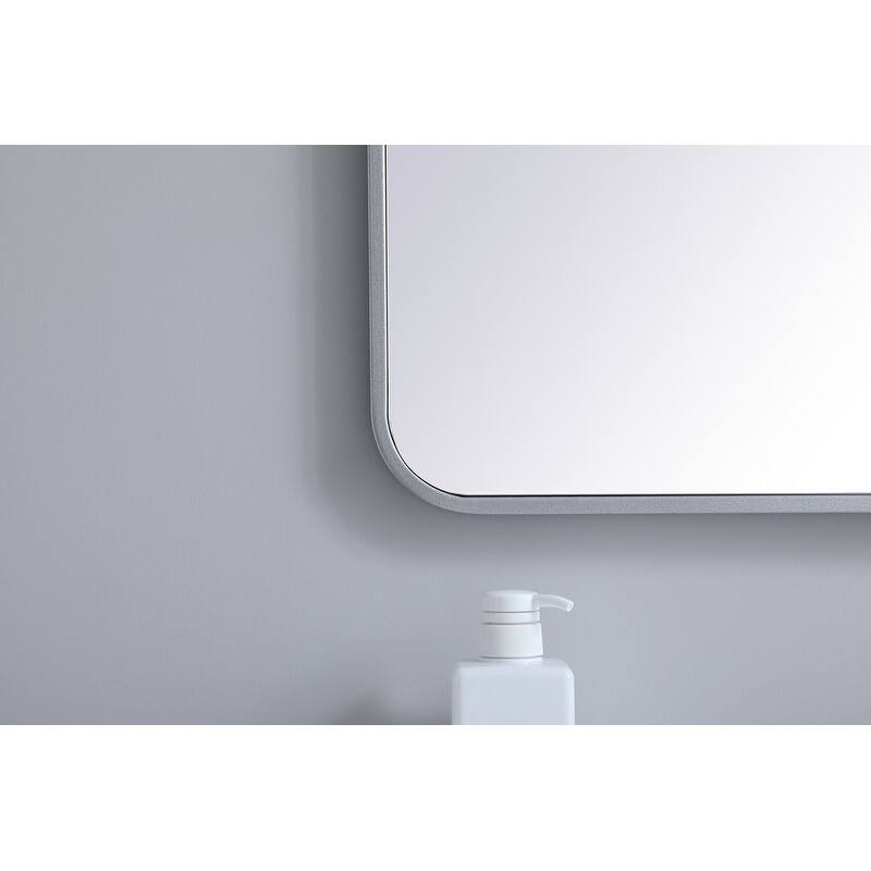 Ezra Soft Corner Metal Rectangular Mirror