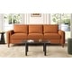 preview thumbnail 22 of 59, Christopher Knight Home - Adley Modern Upholstered 83.86 Inch 3-Seater Sofa with Curved Armrests and Solid Wood Legs