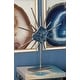 preview thumbnail 14 of 18, Boho Style Cordless Silver Metal and Agate Sculpture Table Clock 18 x 21