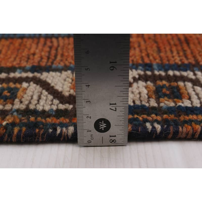 ECARPETGALLERY Hand-knotted Melis Vintage Copper Wool Rug - 3'10 x 11'3