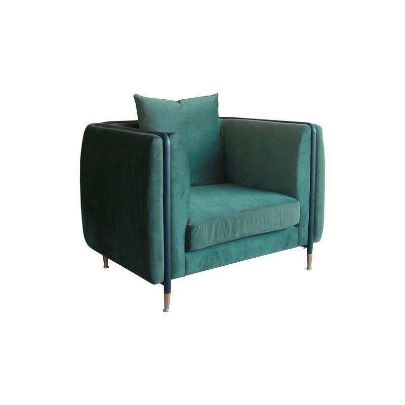 Divani Casa Oswego Modern Dark Green Jade Accent Chair