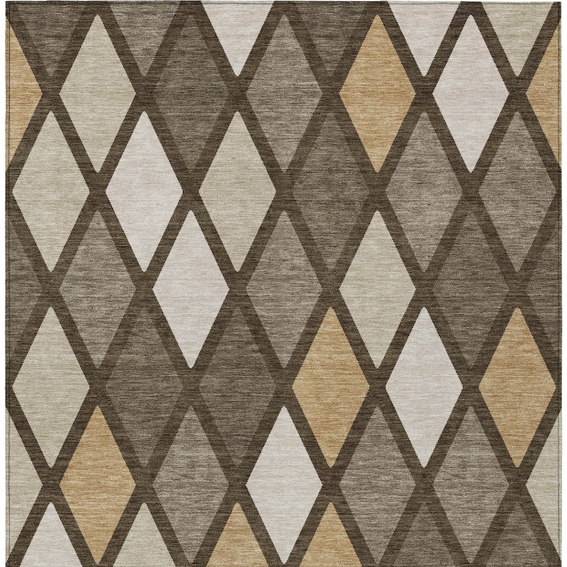 HomeRoots Geometric Transitional Rectangle Outdoor Rug