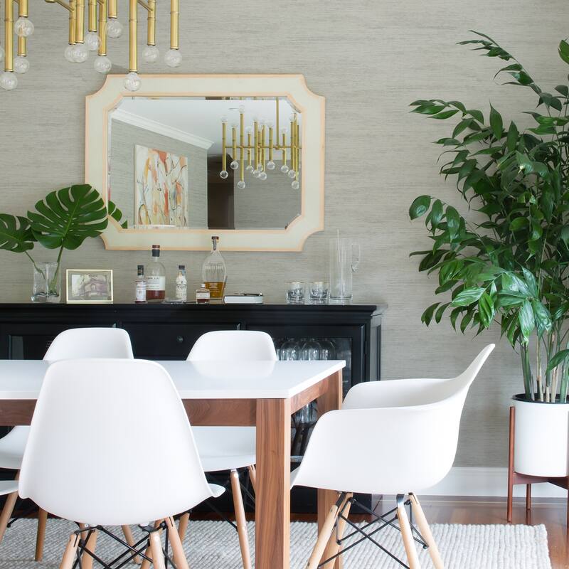 A-Street Prints Lindsay Light Grey Chenille Wallpaper