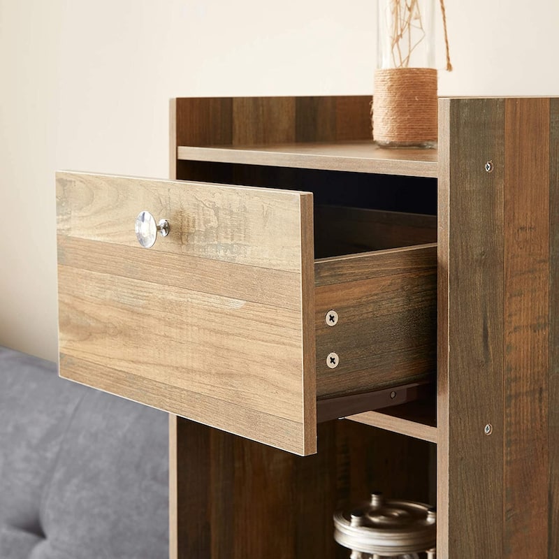 Yak About It® Extra Tall 2-shelf Nightstand End Table by DormCo