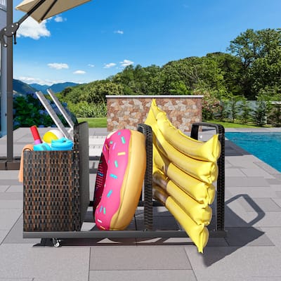 Outdoor Wicker Patio Poolside Deck box