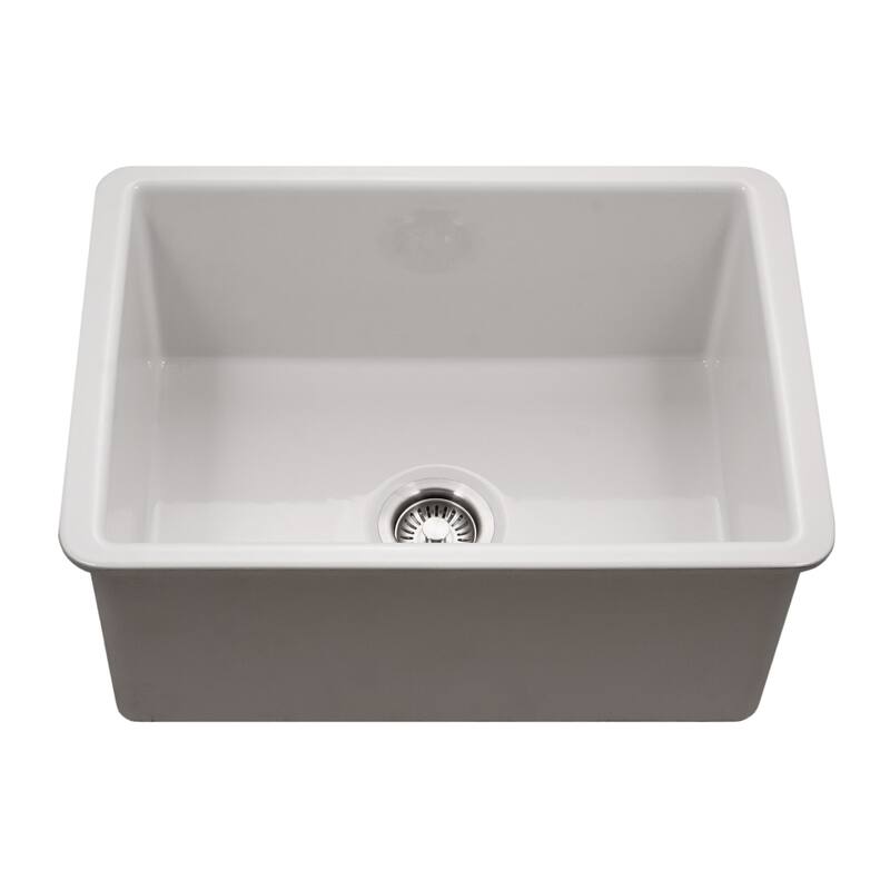 Houzer PTU-2800 Platus 25-1/2" Undermount Single Basin Fireclay