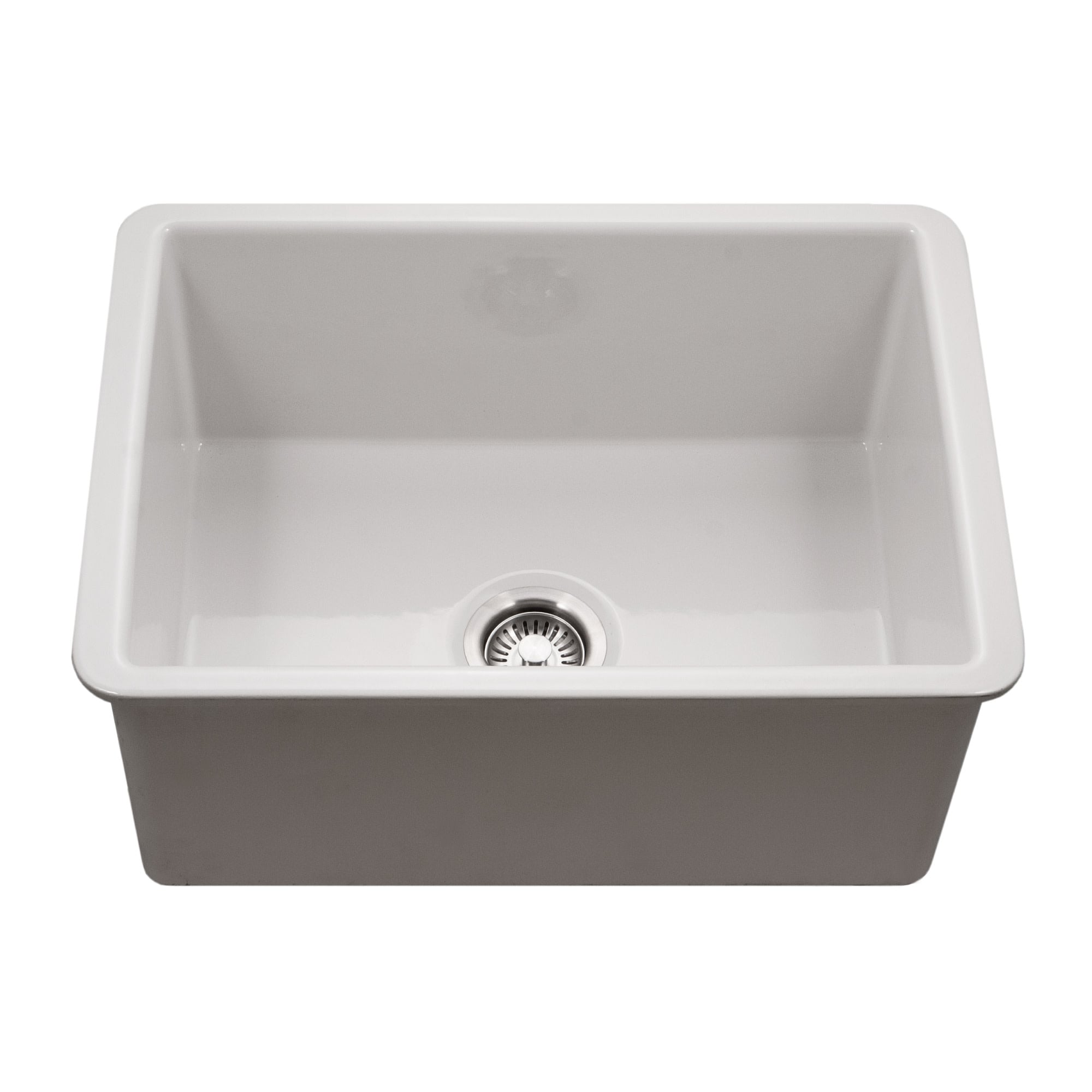 Houzer PTU-2800 Platus 25-1/2" Undermount Single Basin Fireclay
