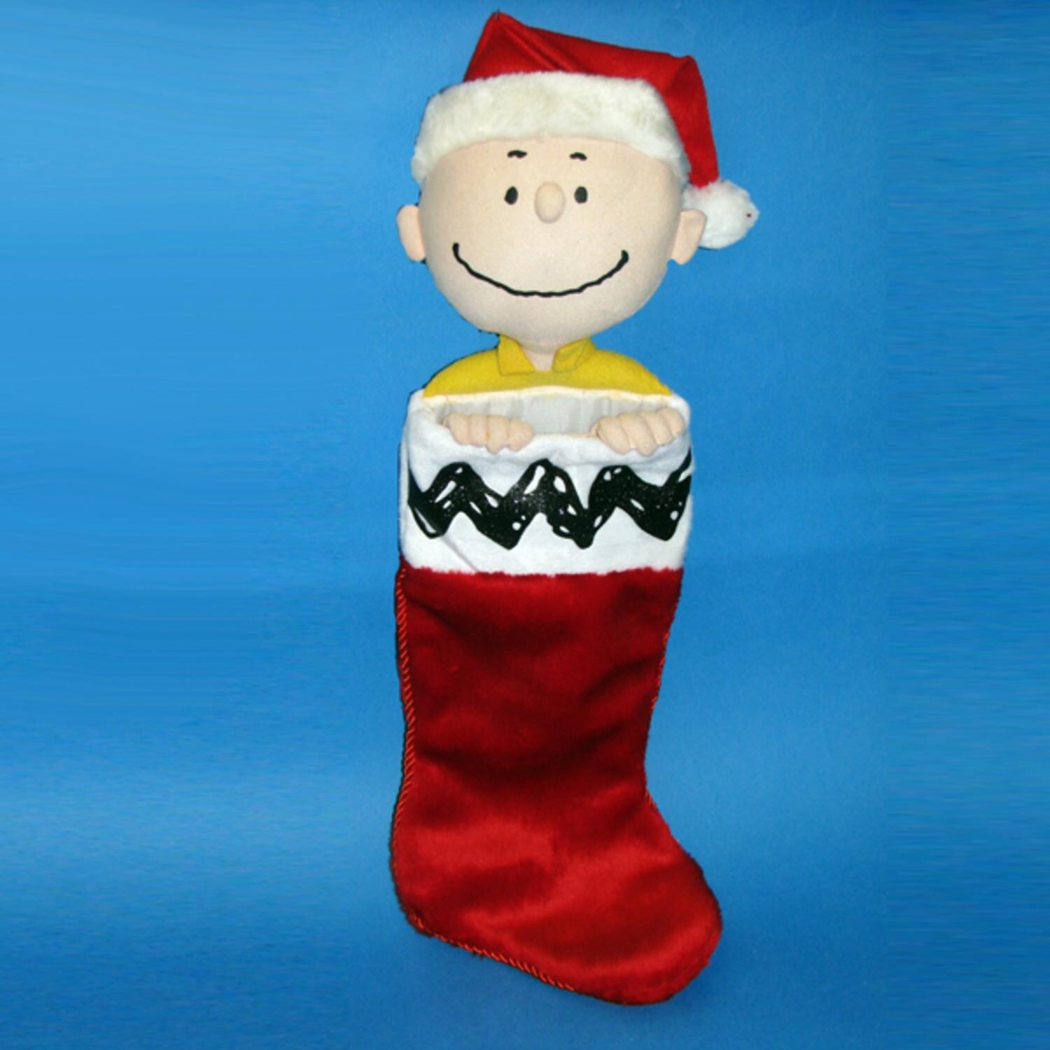 Shop Black Friday Deals On Pack Of 4 Peanuts Charlie Brown Plush Head Christmas Stockings 21 Overstock 16656819