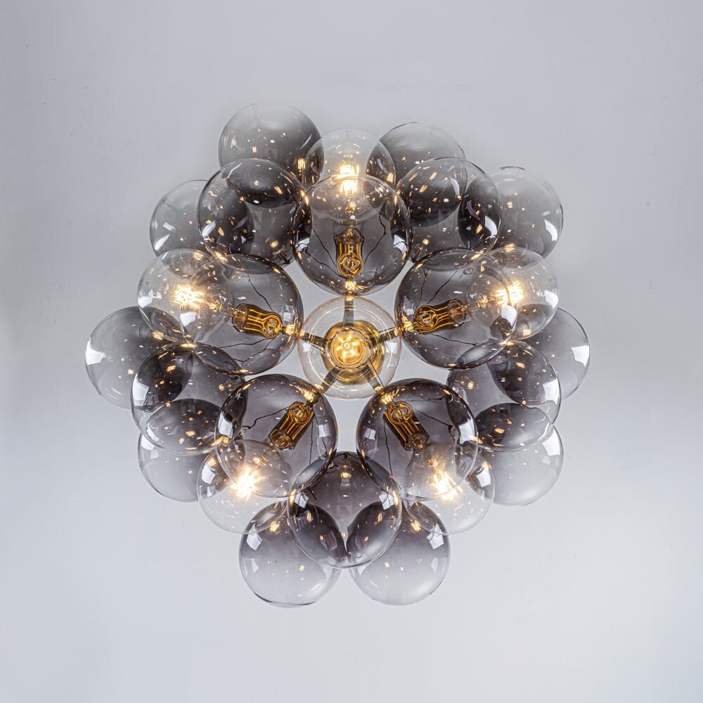 6-Light Bold Modern Gradient Glass Cluster Bubble Chandelier