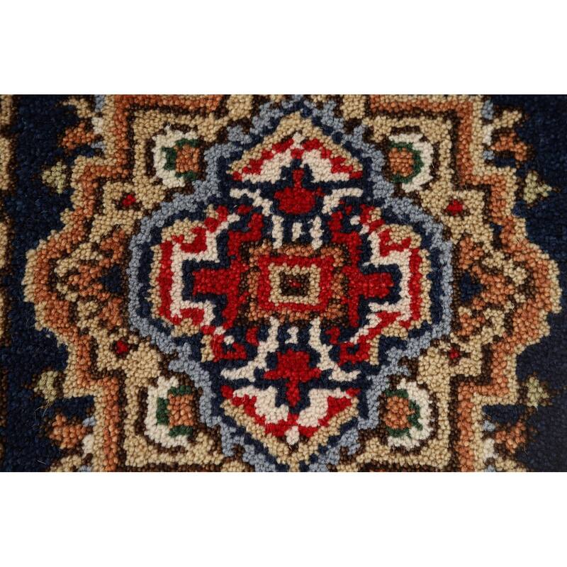 Geometric Heriz Serapi Foyer Rug Hand-Knotted Wool Carpet - 2'0" x 3'0"