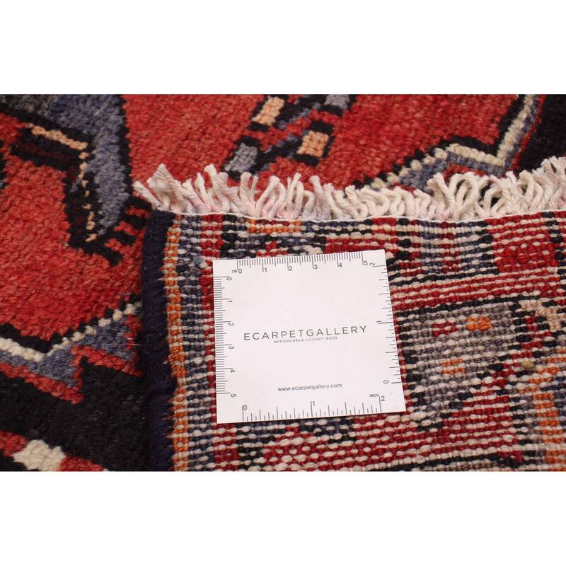 ECARPETGALLERY Hand-knotted Andelz Red Wool Rug - 4'5 x 10'0