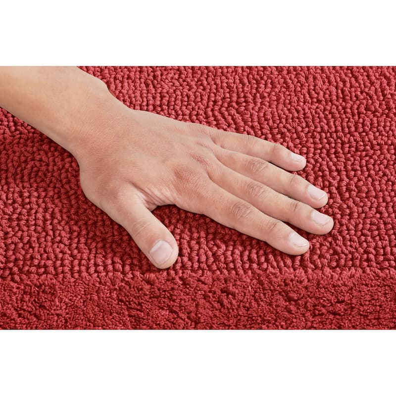 Better Trends Bath Rugs 100% Cotton Tufted Soft & Water Absorbent Bathroom Rug for Shower, Sink Bath Mats Edge Collection