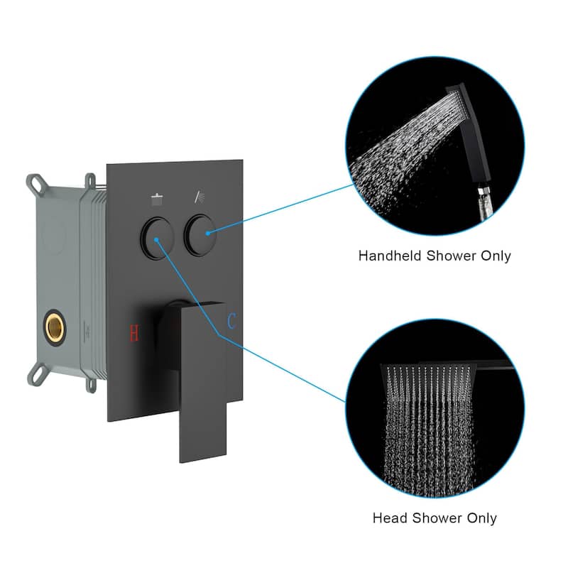 Modern Wall Mounted Dual Shower Head Shower Set