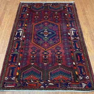 HERAT ORIENTAL Hand-knotted Hamadan Wool Rug - 4'3 x 6'7 - Bed Bath ...
