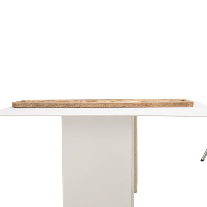 Mango Wood Oyster Serving Board with Handles - 36.0"L x 10.0"W x 1.0"H