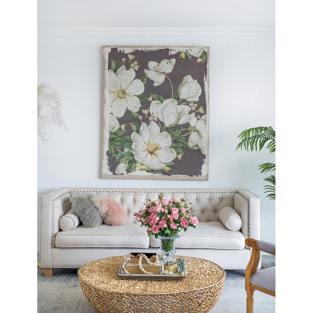 Modern Wall Decor, Botanical Wall Art Prints, Magnolia Canvas Painting, for Living Room Dining Room Bedroom Hallway