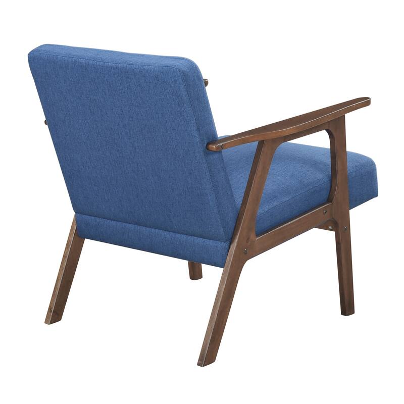 Dean 27" Textured Fabric Accent Chair - Solid Rubberwood Frame