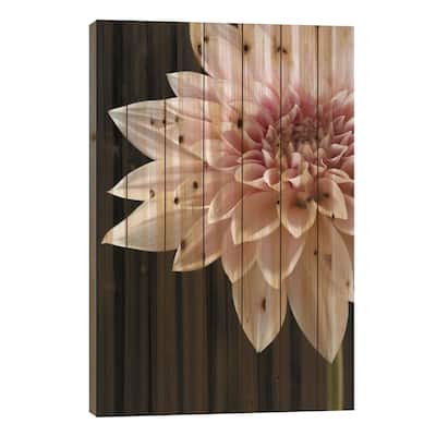Cafe au Lait Dahlia Print On Wood by Alyson Fennell - Multi-Color