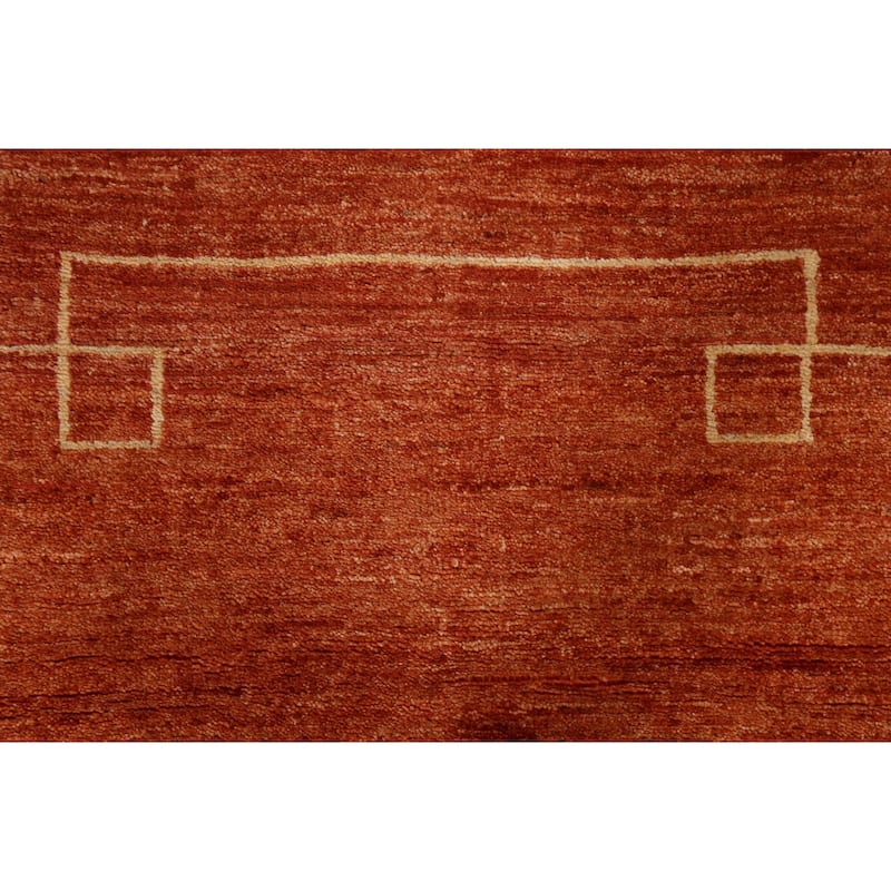 Bordered Gabbeh Kashkoli Oriental Wool Runner Rug Hand-knotted Carpet - 2'5" x 9'3"