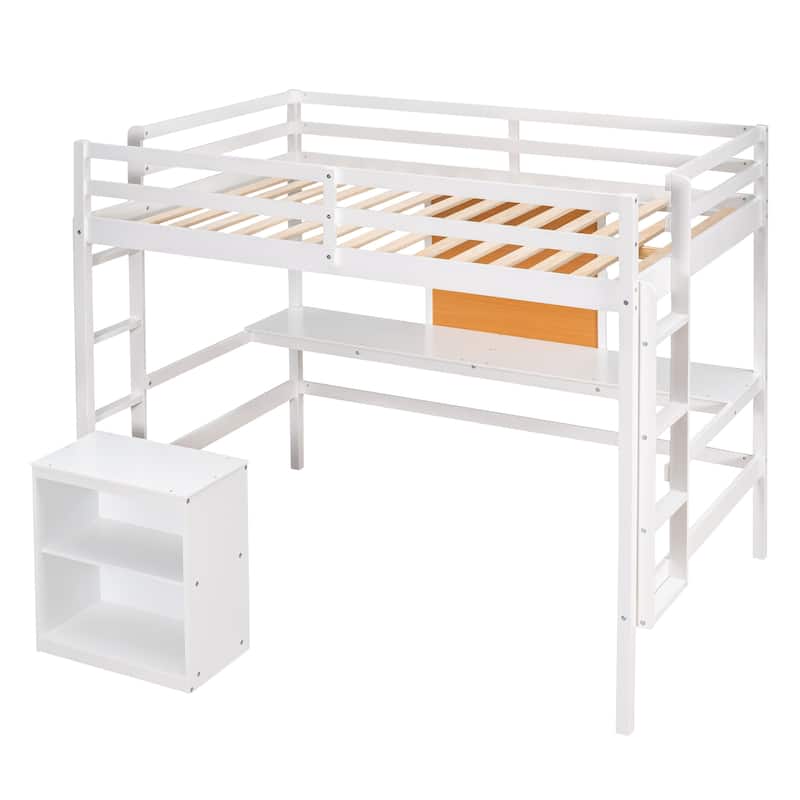 Versatile Twin Loft Bed with Desk and Storage for Kids' Dream Rooms