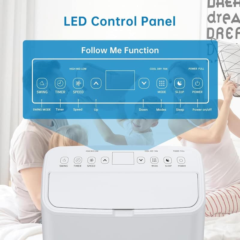 Portable Air Conditioner for Indoor Rooms, 3-In-1 AC Unit for Bedroom