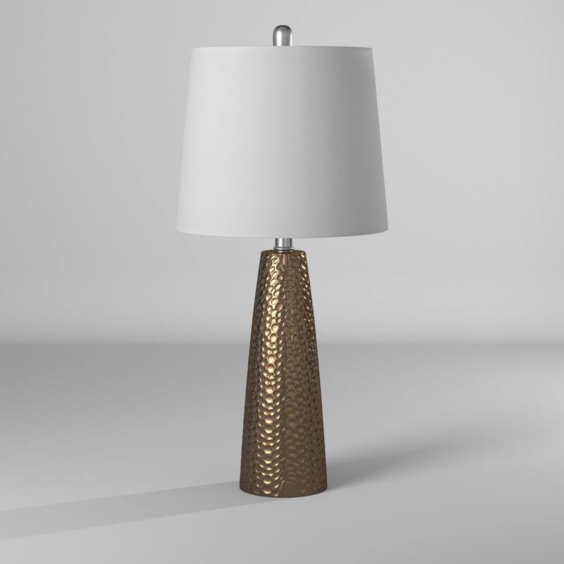 Christy Table Lamp - Golden Copper - Brussels White