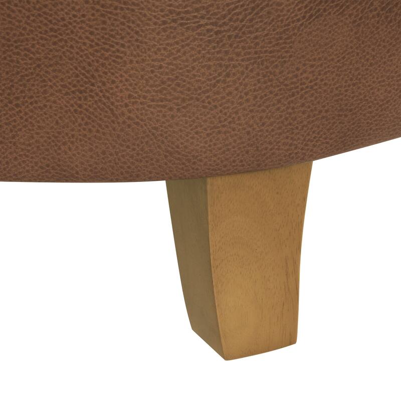 Carson Carrington Hare Button-tufted Round Storage Ottoman