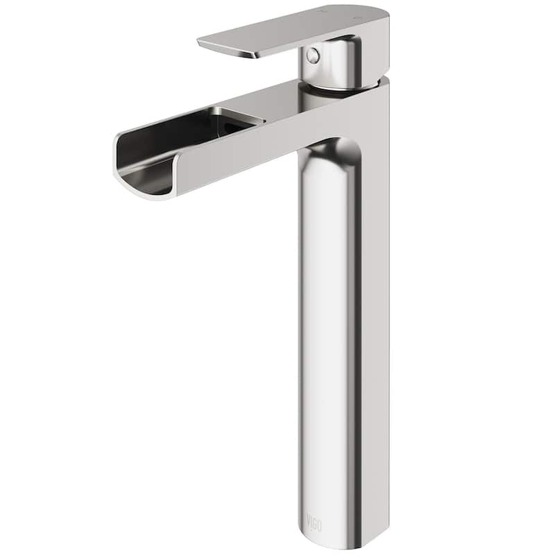 Vigo Amada 1.2 GPM Single Hole Bathroom Faucet - Brushed Nickel