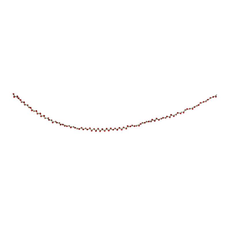 Sleigh Bell String Garland (Set of 2) - Red