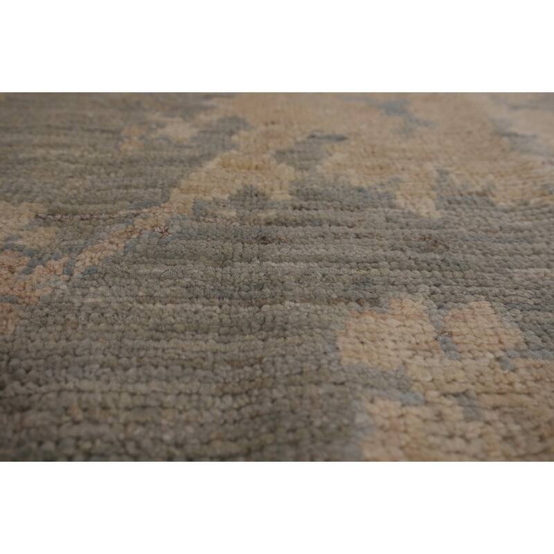 Vegetable Dye Grey Oushak Oriental Area Rug Hand-Knotted Wool Carpet - 6'2"x 9'2"
