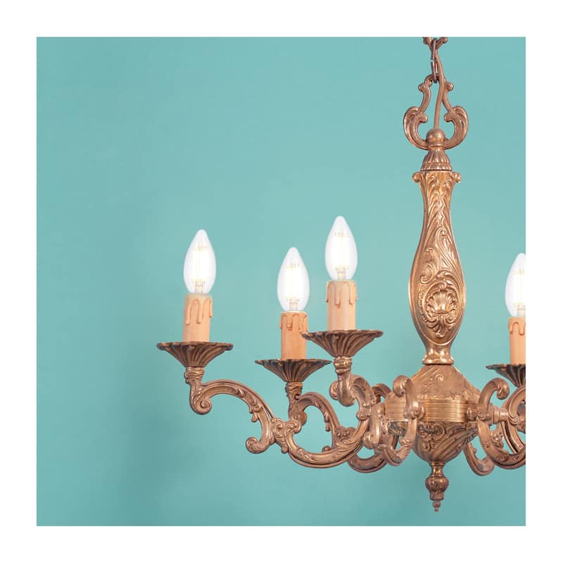 8W C11 LED Clear Finish Candelabra Base 4000K 90 CRI 800L