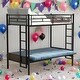 preview thumbnail 1 of 10, Twin Over Full Metal Bunk Bed,Versatile Usage for Home Black