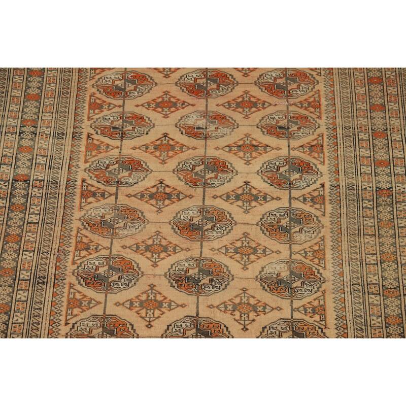 Bokhara Persian Vintage Area Rug Handmade Wool Carpet - 4'6" x 6'1"