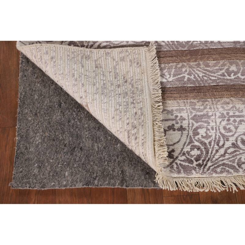Striped Abstract Modern Oriental Accent Rug Handmade Wool Carpet - 2'8"x 4'7"