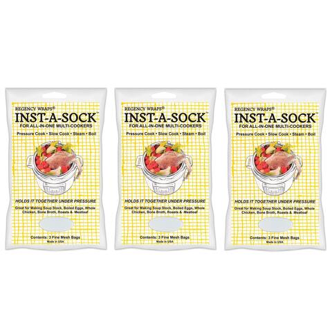 Regency Inst-A-Sock for All-in-One Multi-Cookers to Pressure, Slow Cook, Steam & Boil, Set of 3