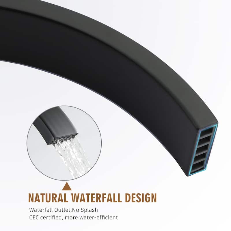 Single Handle Freestanding Gooseneck Bath Tub Filler Faucet