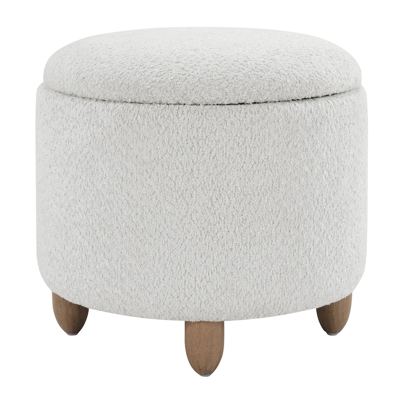 Lyra Storage Ottoman with Medium Oak Legs