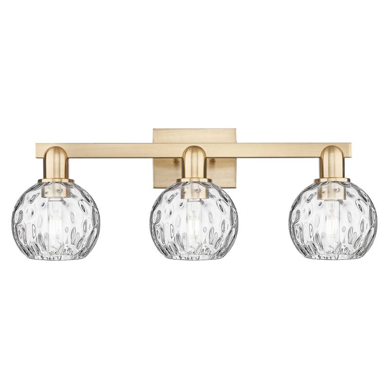 Innovations Lighting Endless Possibilities Arcadia - Athens Water Glass - 3 Light 25" Bath Vanity Light - Champagne Bronze