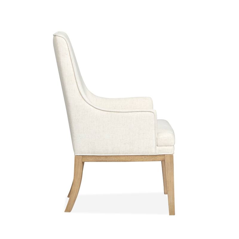 Magnussen Home Coventry Honey Maple Upholstered Host Chair Two Pack - 26.06''W x 26.19''D x 40.06''H