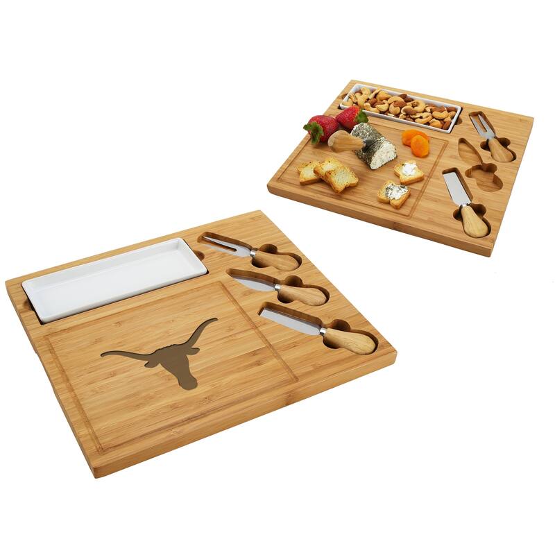 NCAA TexasUniversity at Austin Longhorns Bamboo Cheese & Charcuterie Board